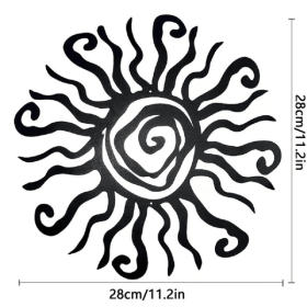CIFbuy Bohemian Sun Metal Wall Art Handcrafted Vintage Garden Patio Sculpture Decor (TikTok, temu pick-up service)