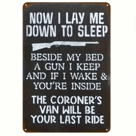 CIFbuy Gun Sign Metal Vintage Home Bar Cave Decor Wall Plaque(TikTok, temu pick-up service)