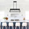 32-inch Black Industrial 5-Light Pendant Chandelier, Modern Metal Cage Design, Adjustable Hanging Light for Dining Room, Kitchen