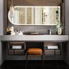 64"x21" LED Arched Full Length Mirror with Aluminum Frame and Polished Glass for Bedroom
