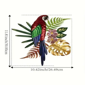 CIFbuy Vintage Colorful Parrot Wall Art With Floral Design Bohemian Tropical Bird Decor For Home Kitchen Office(TikTok, Temu Pick-up Service) (Option: defaulttitle)