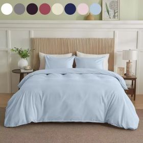 Serta Simply Clean Solid Duvet Cover Queen (Option: Blue)