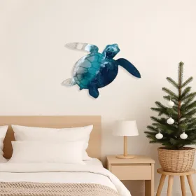 CIFbuy Handcrafted Iron Sea Turtle Wall Sculpture Coastal Ocean Theme Art For Living Room Bedroom (TikTok, Temu Pick-up Service) (Option: defaulttitle)