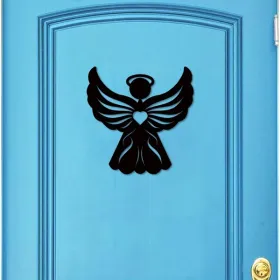 CIFbuy Gothic Angel Iron Wall Art Vintage Sculpture Living Room Bedroom Halloween Gift (TikTok, Temu Pick-up Service) (Option: defaulttitle)