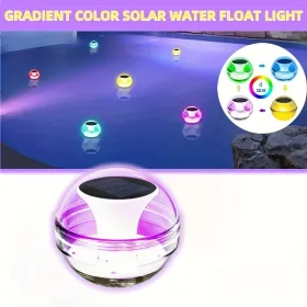 Outdoor Solar Rechargeable Floating Pool Lights,Pool Lights That Float With Solar Charging Panel,IPX7 Waterproof For Inground Pool, Bathroom, Bat (Option: 1PCS)
