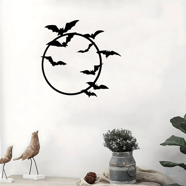 CIFbuy Gothic Bat Wall Art Halloween Outdoor Indoor Decor (TikTok, Temu Pick-up Service) (Option: defaulttitle)