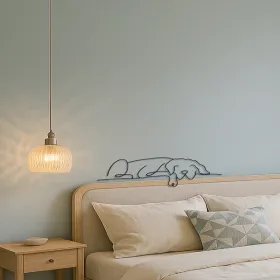 CIFbuy Minimalist Black Iron Dog Silhouette Wall Art Pet Memorial Gift Halloween Home Decor (TikTok, Temu Pick-up Service) (Option: defaulttitle)