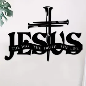 CIFbuy Aluminum Jesus Cross Scripture Wall Art Christian Home Decor Gift(TikTok, Temu Pick-up Service) (Option: defaulttitle)
