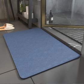 Diatomite Bathroom Super Absorbent Mat Non-slip Home Kitchen Toilet Quick Drying Floor Mats Room Doormat Oil Proof Floor Mats (Specification: 400MMx600MM, Color: Blue)
