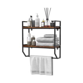 Shelves Wall Mounted for Bedroom/Kitchen/Office Wall Decor (Color: Rustic Brown, Type: Stoage Shelve)