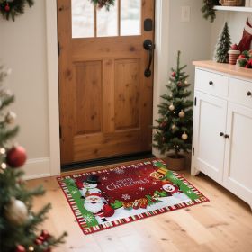 1 PCS of Christmas letter printed door mat with different sizes, absorbent, anti slip, wear-resistant decorative door mat suitable for doorways (size: 15.75in*23.62in/40cm*60cm)