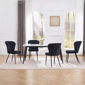Dining chair, office chair. Itadds a sense of quality to the study room or offce, It is suitable for bothsimple home decor and modern furniture. (Color: Black)