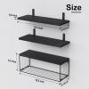 Bathroom Shelf Over Toilet, Floating Bathroom Shelf Wall Mounted with Wire Basket, Floating Shelf for Wall DÃ©cor