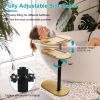 C-Shaped Bathtub Tray Table With Adjustable Height 360Â° Rotatable Desktop Freestanding Bath Caddy Against Wall Couch Bed Sofa Side Table