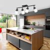 3 Light Black Wall Sconces Bathroom Vanity Lighting Fixture with Clear Glass Shade Classic Spotlight Fixture with Rotatable Light Head Metal Ceiling L