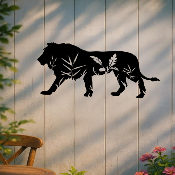 CIFbuy Gothic Lion Metal Wall Art Antique Black Iron Sculpture For Living Room Office Decor(TikTok, Temu Pick-up Service) (Option: defaulttitle)