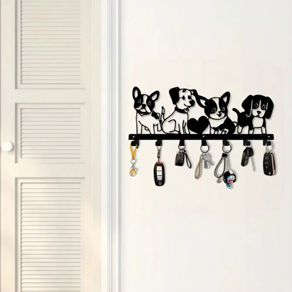 CIFbuy Vintage Cartoon Puppy Wall Decoration Iron Waterproof Removable Pet Theme Home Accent(TikTok, Temu Pick-up Service) (Option: defaulttitle)