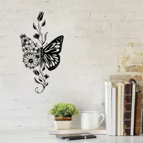CIFbuy Aluminum Butterfly Floral Silhouette Wall Art Natural Farmhouse Home Decor Gift TikTok, Temu Pick-up Service (Option: defaulttitle)